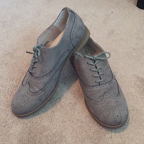 gray oxford shoes womens
